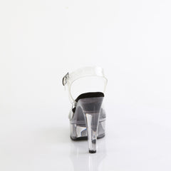 5 Inch Heel MARTINI-508 Clear Black Smoke