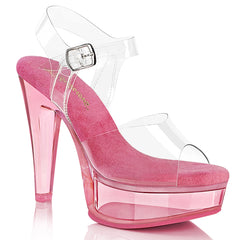 5 Inch Heel MARTINI-508 Clear Baby Pink