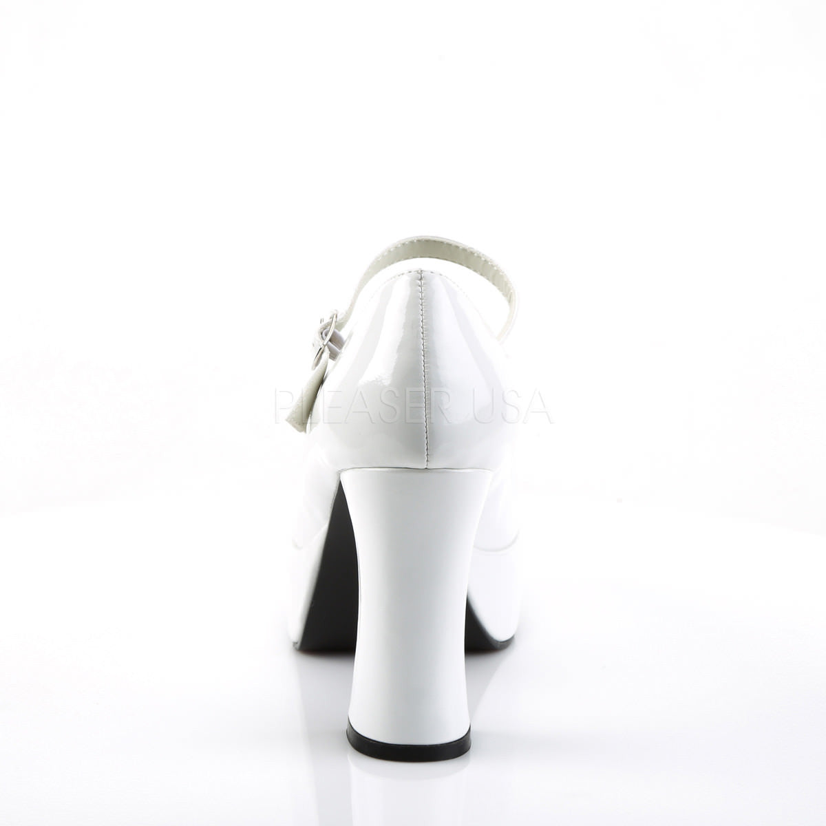 FUNTASMA MARYJANE-50 White Pat MaryJane Pumps