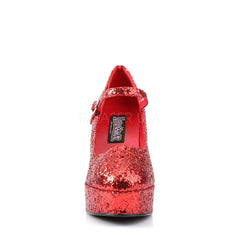 FUNTASMA MARYJANE-50G Red Glitter MaryJane Pumps