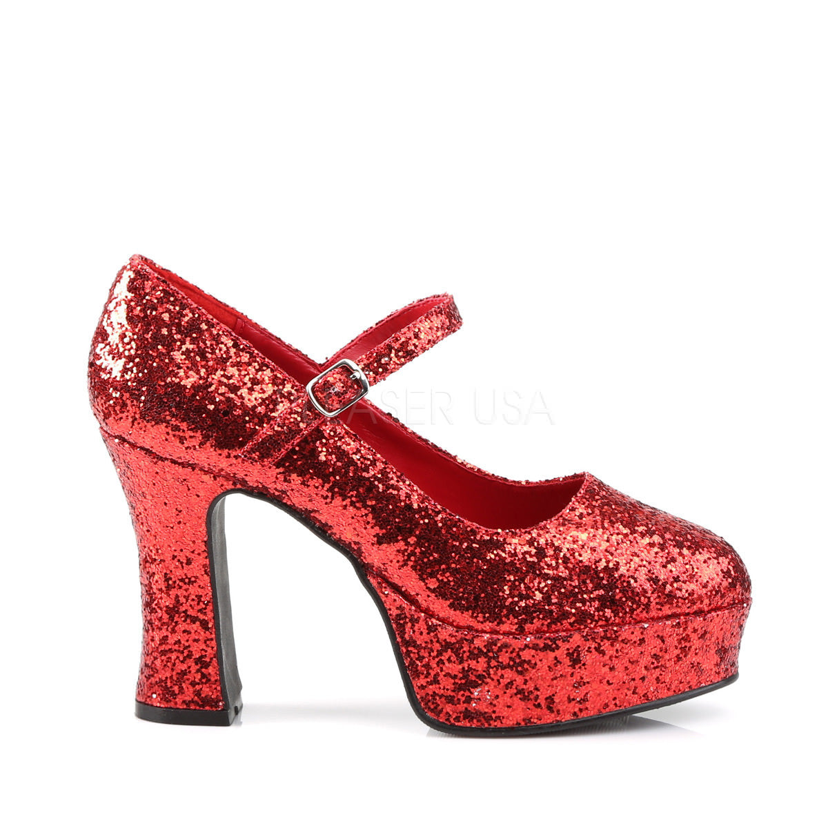 FUNTASMA MARYJANE-50G Red Glitter MaryJane Pumps