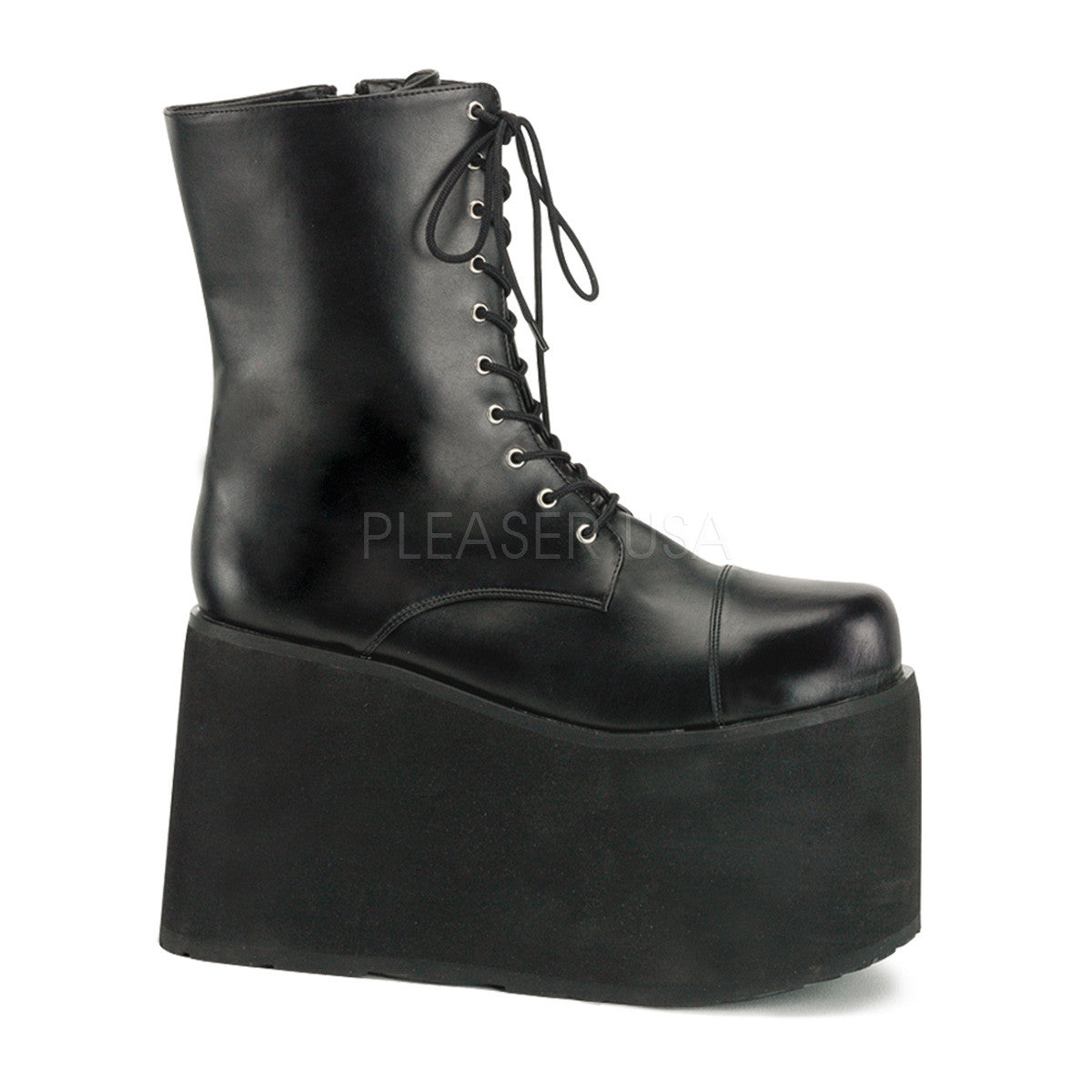 Men's Black Pu Frankenstein Boots - Shoecup.com