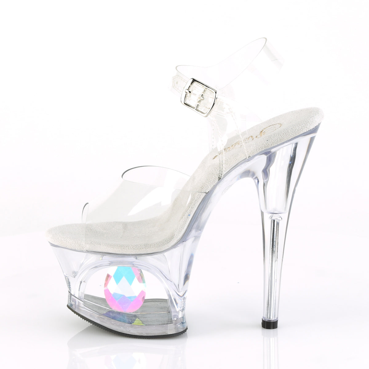 7 Inch Heel MOON-708DIA Clear