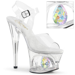 7" Heel MOON-708DIA Clear