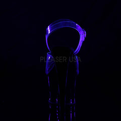 7 Inch Heel MOON-708FLM Clear Black Ombre