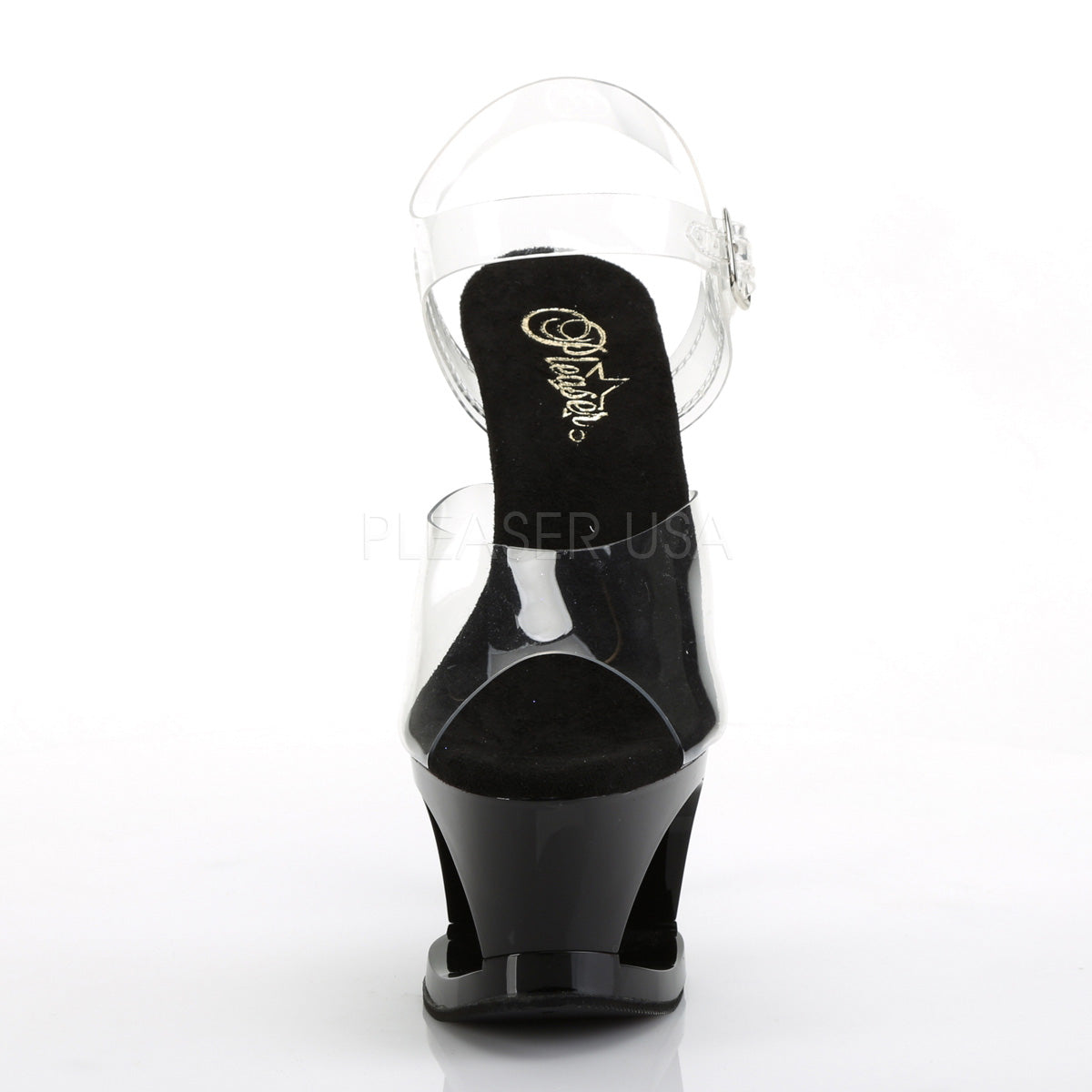 7 Inch Heel MOON-708HRS Clear Black Red