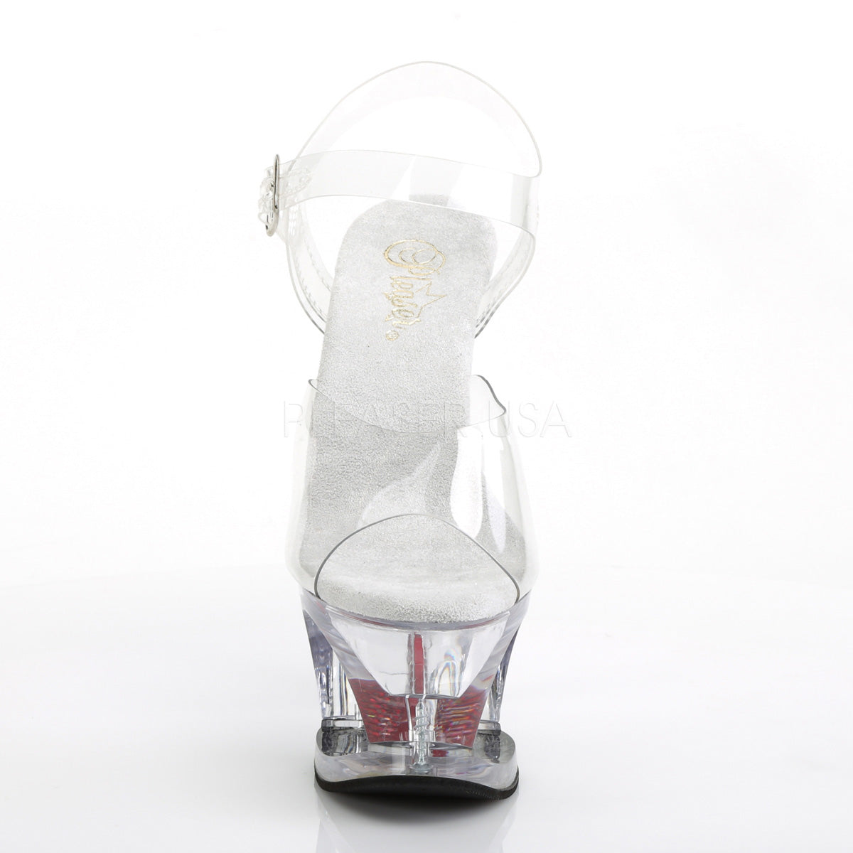 7 Inch Heel MOON-708HRS Clear Red
