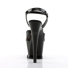 PLEASER MOON-709 Black Ankle Strap Sandals