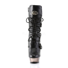 DEMONIA MUERTO-1026 Black Pu/Pewter Chrome Boots - Shoecup.com - 4