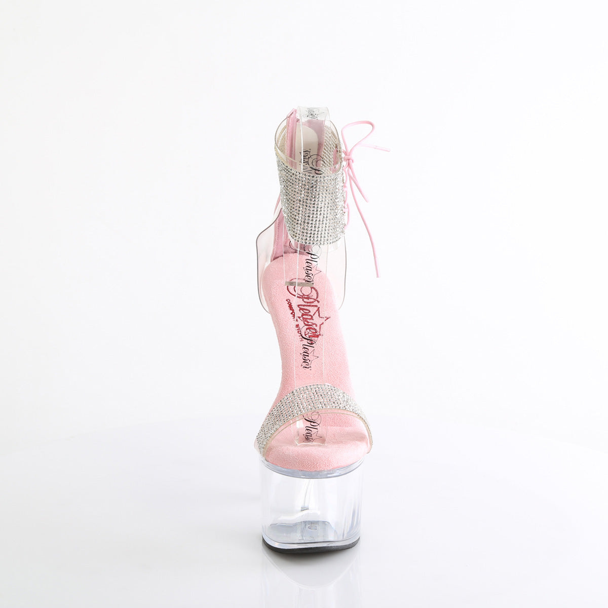 7 Inch Heel PASSION-727RS Clear Baby Pink Clear
