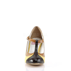 Pin Up Couture PEACH-03 Yellow Retro-Inspired Pumps - Shoecup.com - 2