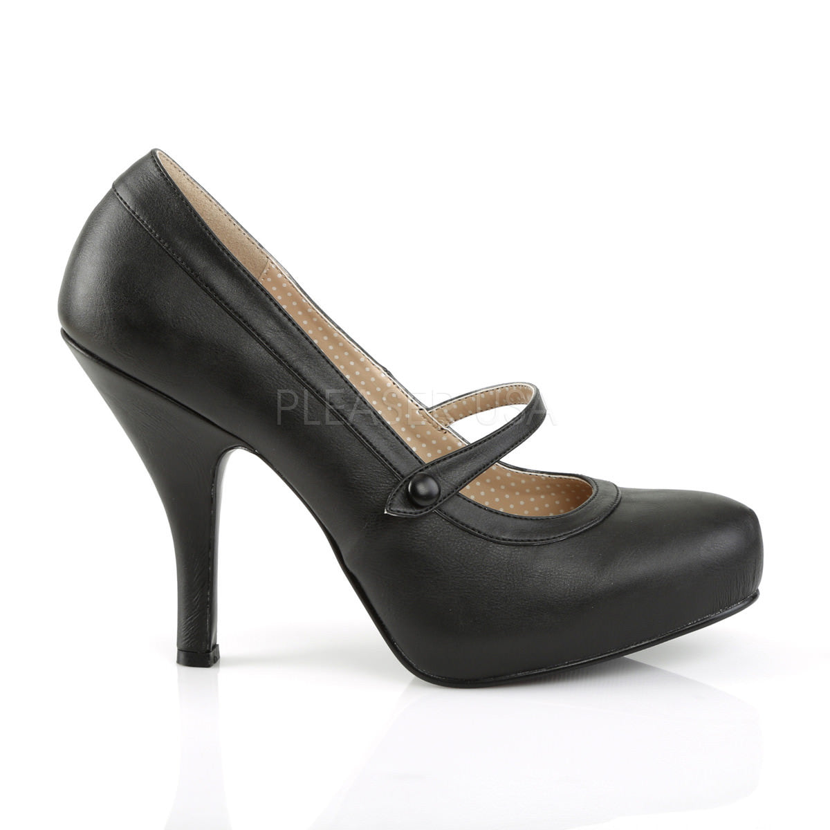 4 Inch Heel PINUP-01 Black Pu