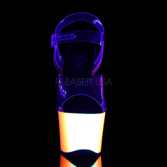 7 Inch Heel RAINBOW-308UV Clear