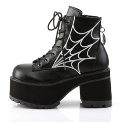 Demonia RANGER-105 Black Spider Web Platform Boots - Shoecup.com - 3