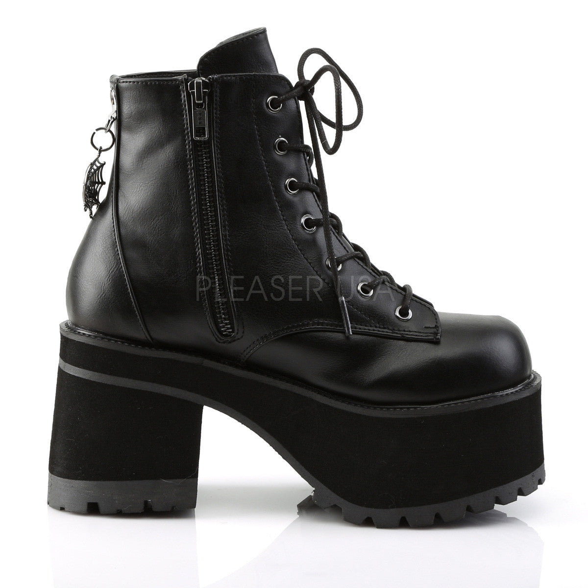 Demonia RANGER-105 Black Spider Web Platform Boots – Shoecup.com