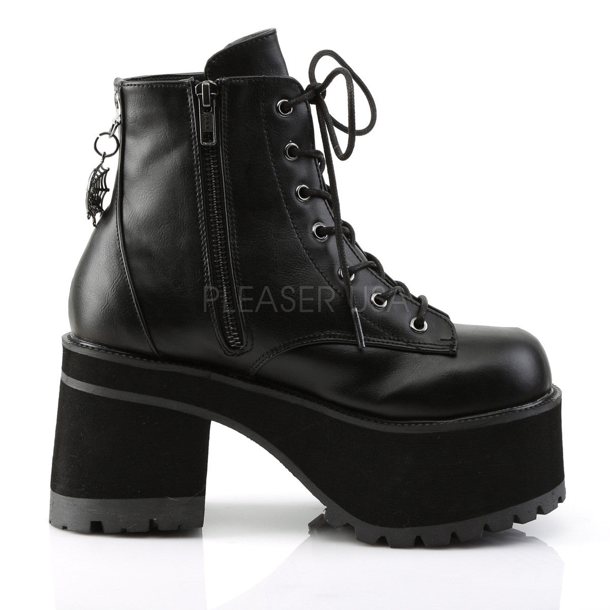 Demonia RANGER-105 Black Spider Web Platform Boots - Shoecup.com - 5