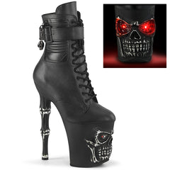 8 Inch Heel RAPTURE-1020STR-LT Black Pu