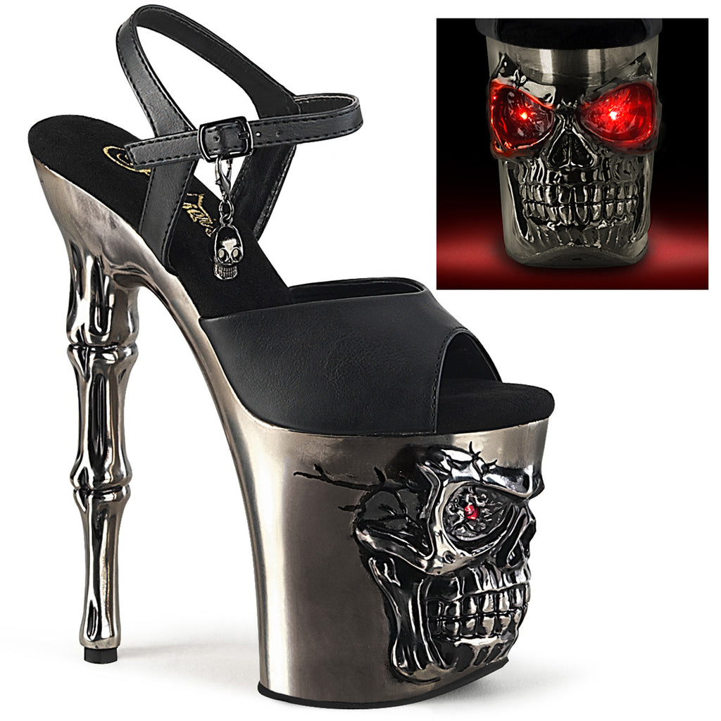 美品 ANTIDOTE BUYERS CLUB silver950 415P▲ 8 Inch Heel RAPTURE-809-LT Pewter Skull Sculpted – Shoecup.com