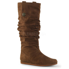 Men's Brown Microfiber Renaissance Medieval Pirate Boots - Shoecup.com