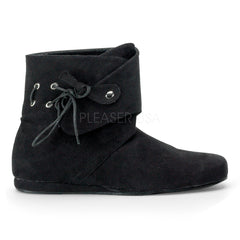Men's Black Microfiber Renaissance Medieval Pirate Boots - Shoecup.com
