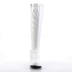 2 Inch Heel RETRO-300 White Stretch Patent