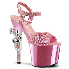 7" Heel REVOLVER-709G Baby Pink Exotic Dancing Shoes
