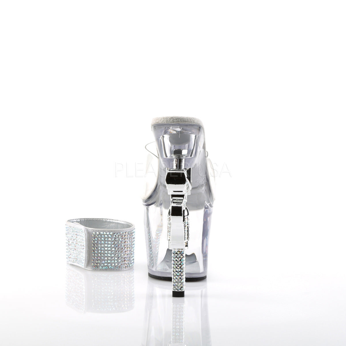 PLEASER REVOLVER 712 Clear Platform Slides Shoecup