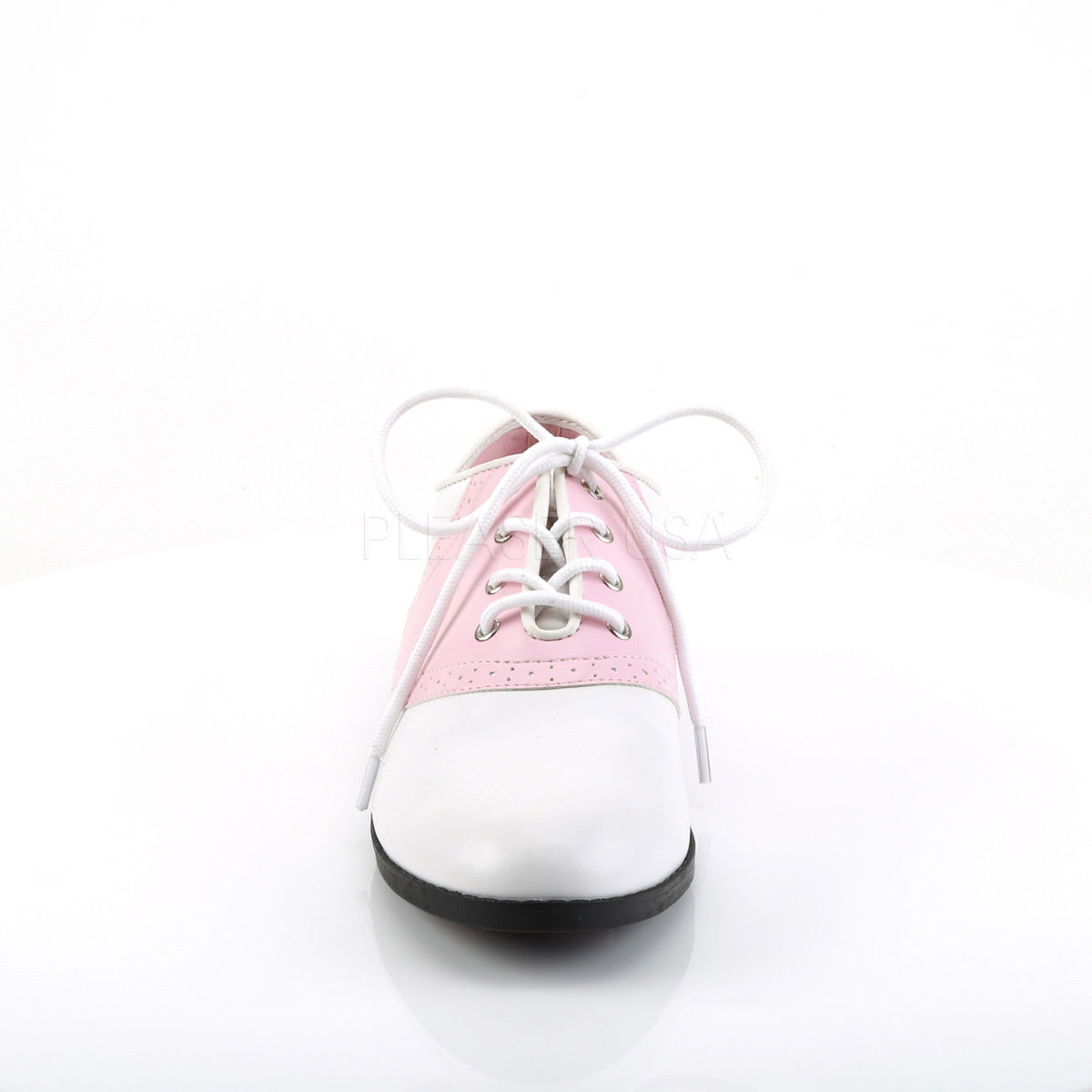 Funtasma SADDLE-50 Baby Pink-White Pu Saddle Shoes