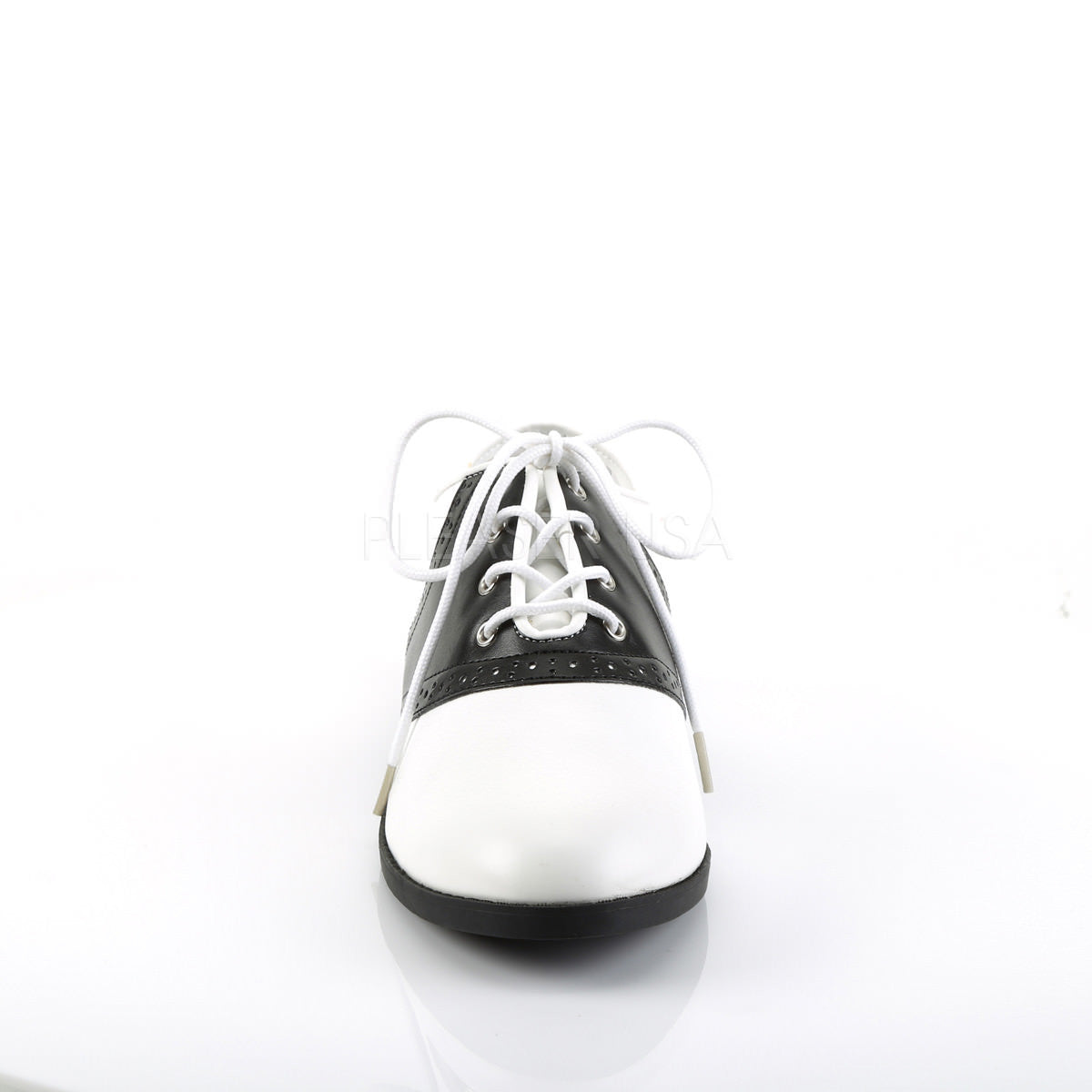 FUNTASMA SADDLE-50 Black-White Pu Retro Shoes