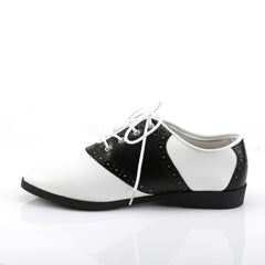 FUNTASMA SADDLE-50 Black-White Pu Retro Shoes