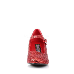 FUNTASMA SCHOOLGIRL-50G Red Glitter Retro School Girl Shoes