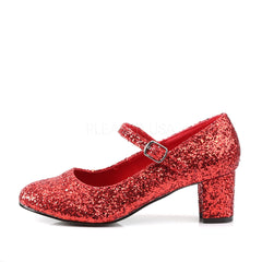 FUNTASMA SCHOOLGIRL-50G Red Glitter Retro School Girl Shoes