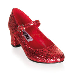 FUNTASMA SCHOOLGIRL-50G Red Gltr Retro School Girl Shoes - Shoecup.com