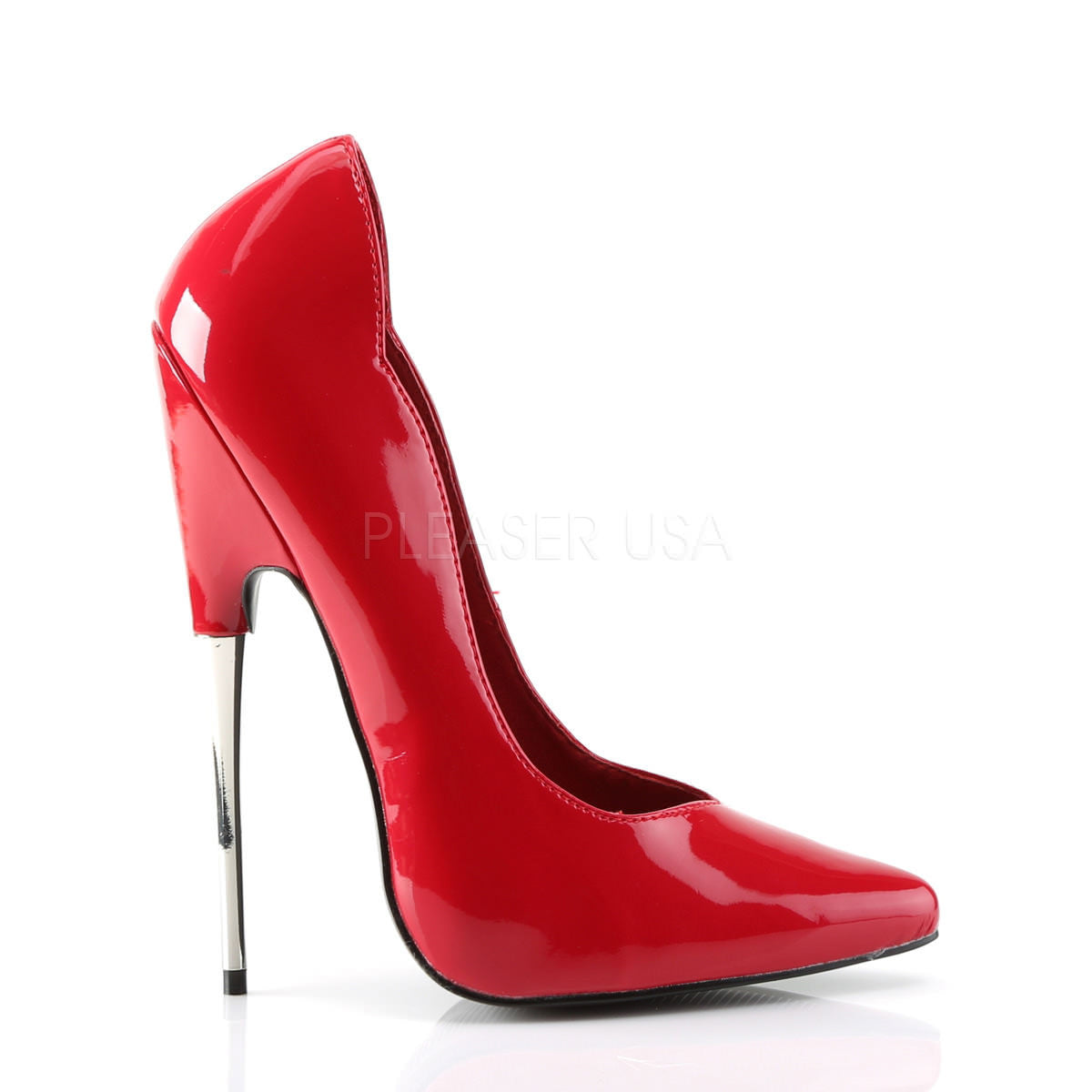 DEVIOUS SCREAM-01 Red Pat Pumps