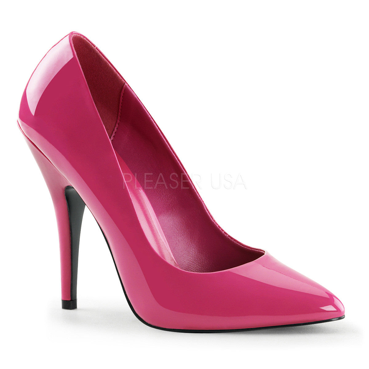 Pleaser SEDUCE-420 Hot Pink Patent Classic Pumps - Shoecup.com