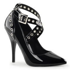 Pleaser SEDUCE-443 Black Patent Pumps