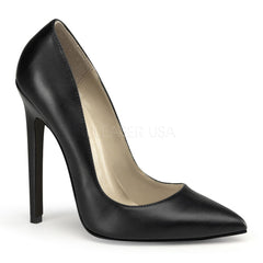 PLEASER SEXY-20 Black Pu Stiletto Pumps - Shoecup.com