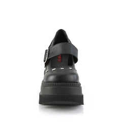4 Inch Wedge Platform SHAKER-23 Black Pu