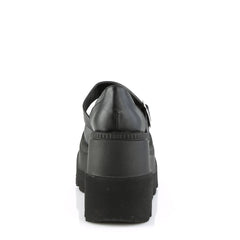 4 Inch Wedge Platform SHAKER-23 Black Pu