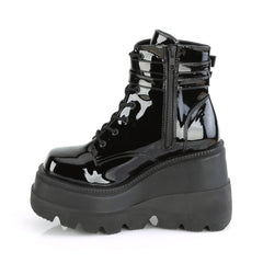 4 Inch Wedge Platform SHAKER-52 Black Patent