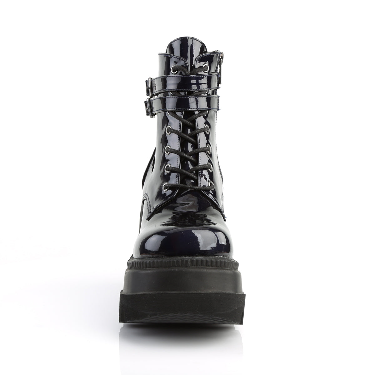 4 Inch Wedge Platform SHAKER-52 Black  Hologram