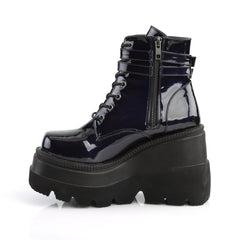 4 Inch Wedge Platform SHAKER-52 Black  Hologram
