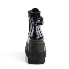 4 Inch Wedge Platform SHAKER-52 Black  Hologram