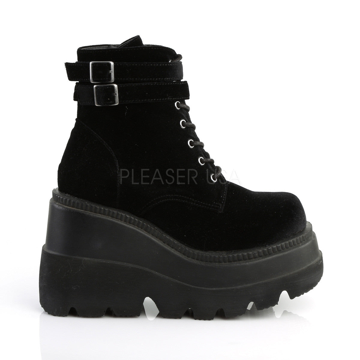 4 Inch Heel SHAKER-52 Black Velvet