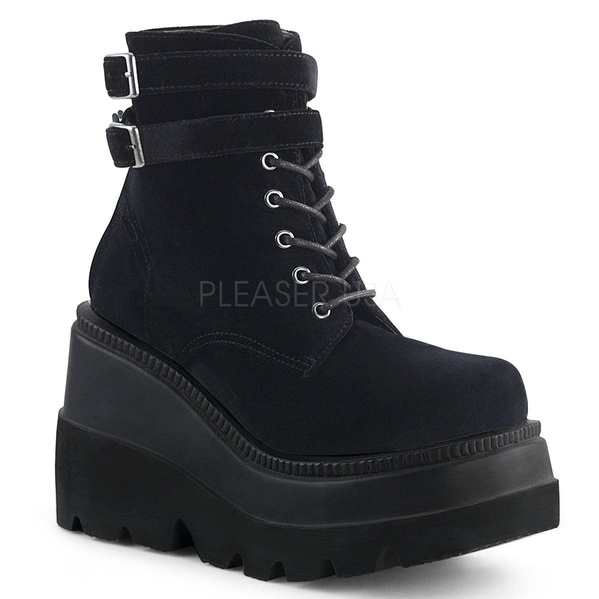 4 1/2" Wedge Platform Ankle Boot, Side Zip