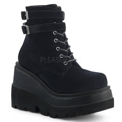 4 1/2" Wedge Platform Ankle Boot, Side Zip