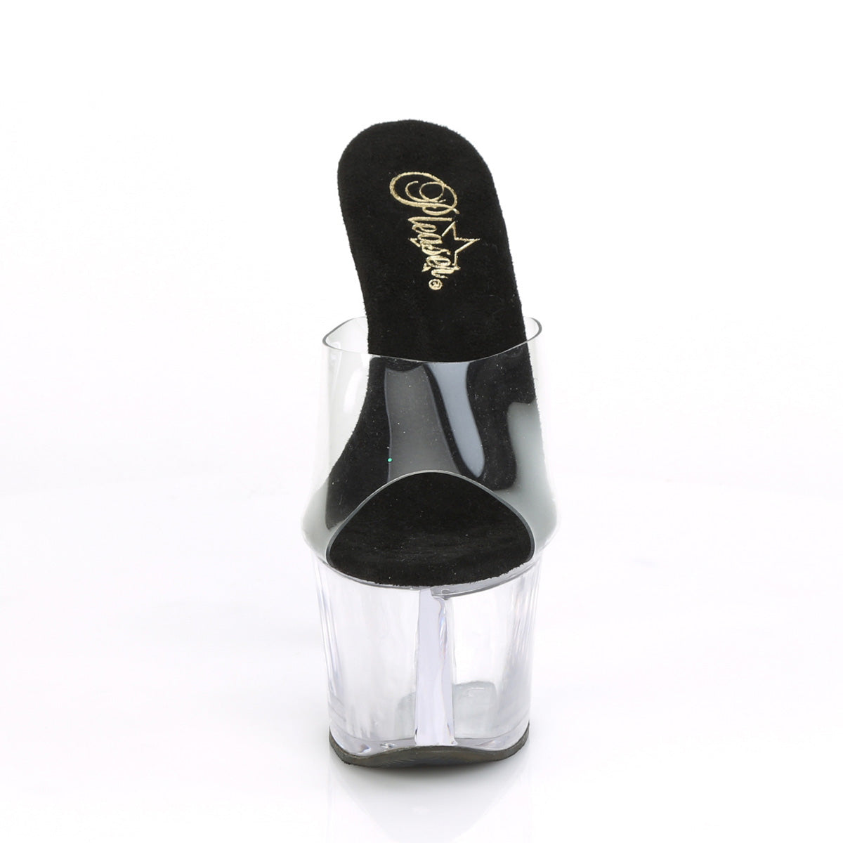 7 Inch Heel SKY-301 Clear Black Clear