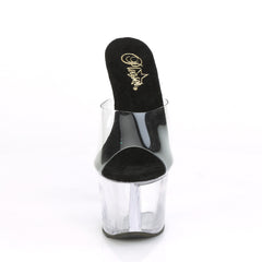 7 Inch Heel SKY-301 Clear Black Clear