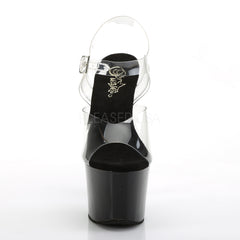 7 Inch Heel SKY-308CRS Black Silver