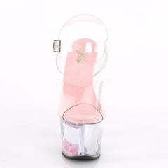 7 Inch Heel SKY-308WHG Clear Baby Pink